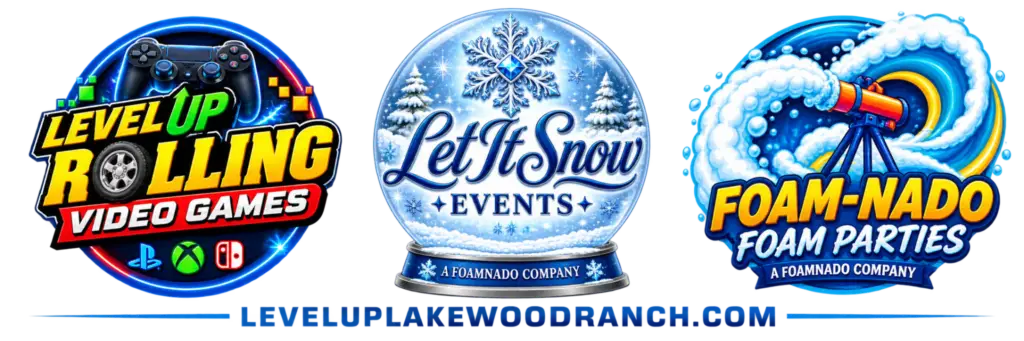 Foamnado, Level Up Rolling Video Games, Let it Snow Events