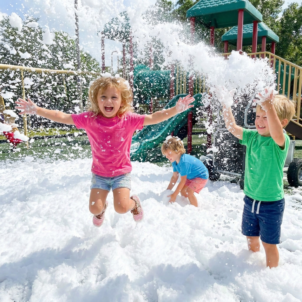 Children enjoying a Let It Snow small event